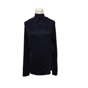 Marc New York Performance Hoodie Womens Large Navy Cowl Neck Long Sleeve Stretch